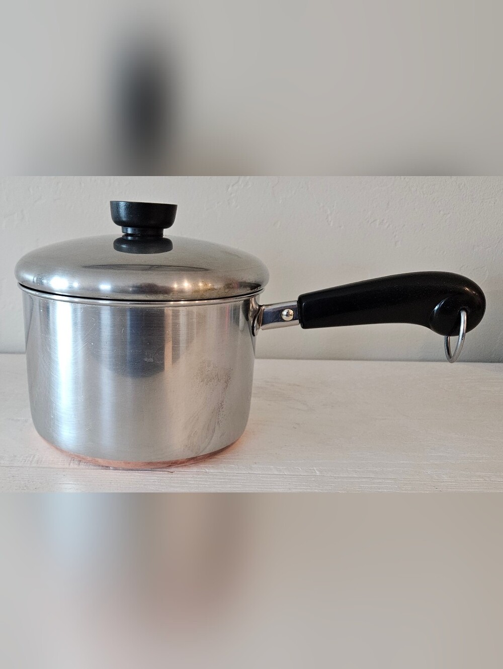 Revere Ware 1801 2 Qt. Sauce Pan Pot with Lid Copper Bottom U.S.A